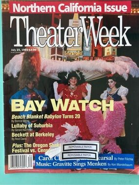 Beach Blanket Babylon Turns 20 Theater Week Magazine July 25 1994 Label Attached